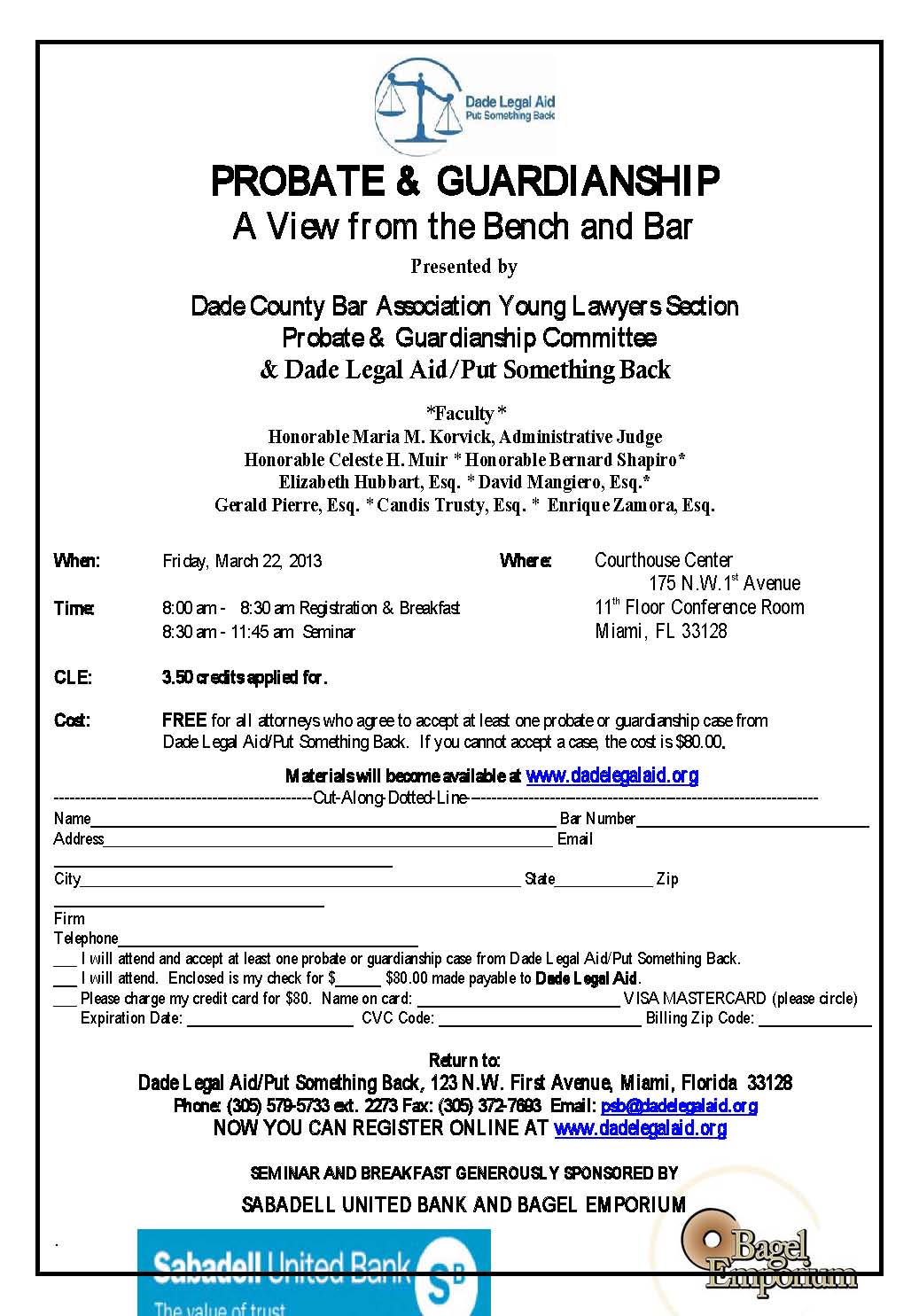 Register for Probate & Guardianship: A View from the Bench and Bar